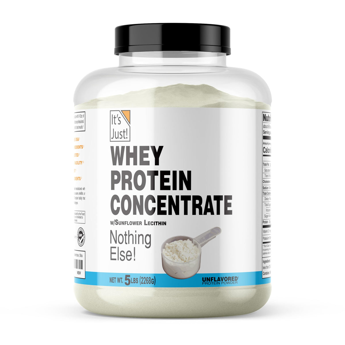It's Just! - 100% Whey Protein Concentrate, 1.25lb, Unflavored