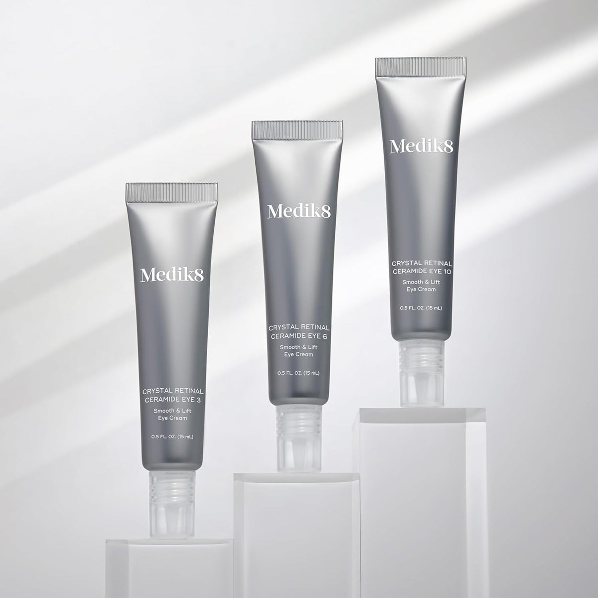 Medik8 Crystal Retinal Ceramide Eye 3 - Lifting Eye Cream with Vitamin A - Smoothing Under Eye Cream for Wrinkles and Sensitive Skin - 0.5 oz