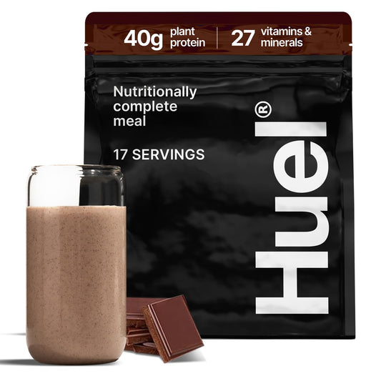Huel Black Edition | Chocolate 40g Vegan Protein Powder | Meal Replacement | 17 Servings | 8g Fiber | 27 Vitamins and Minerals | Gluten Free | Nutritionally Complete Meal Replacement