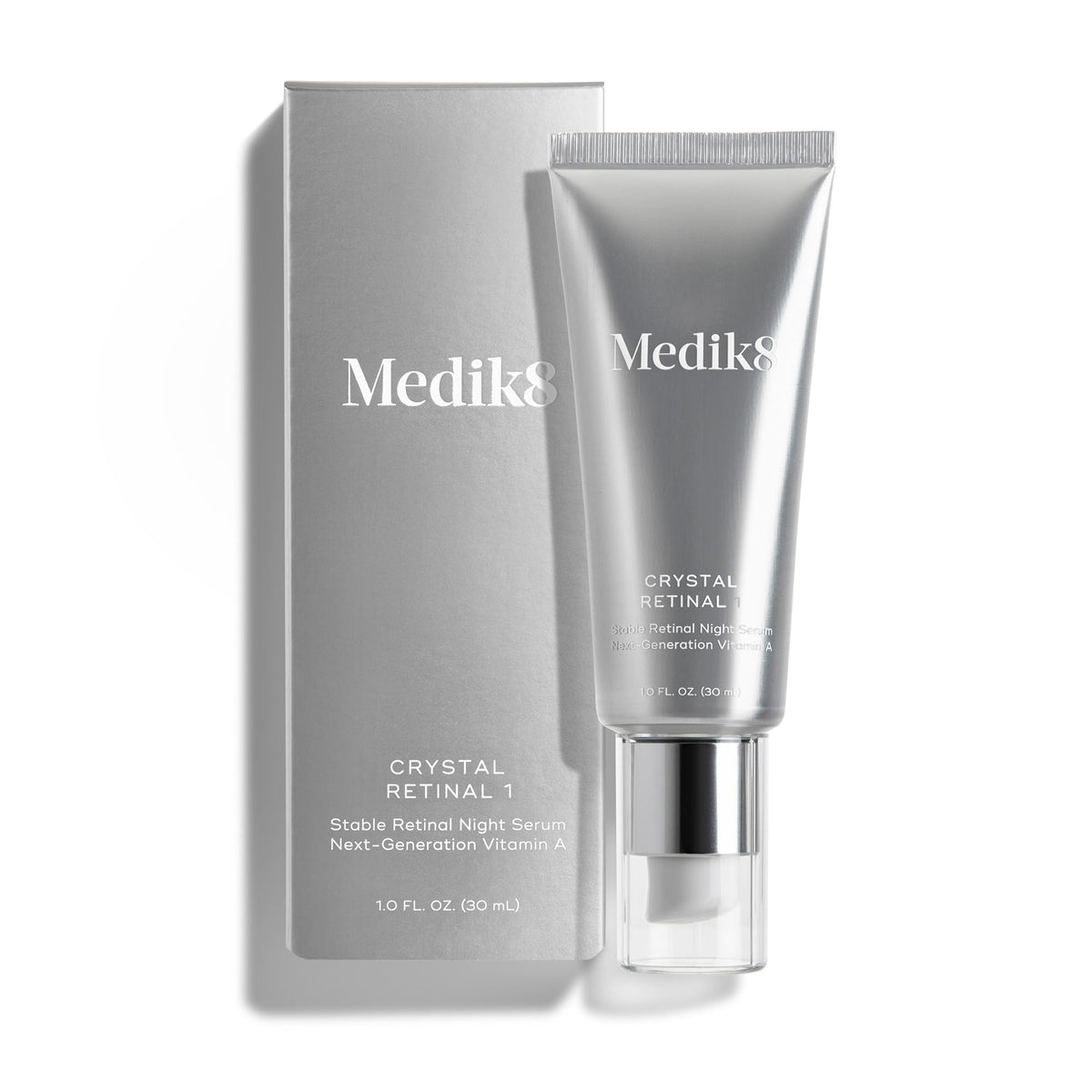 Medik8 Crystal Retinal 3 - Firming, Advanced Skin Retinaldehyde Face Serum - Night Serum with Hyaluronic Acid and Vitamin E - Gluten Free - 1 oz