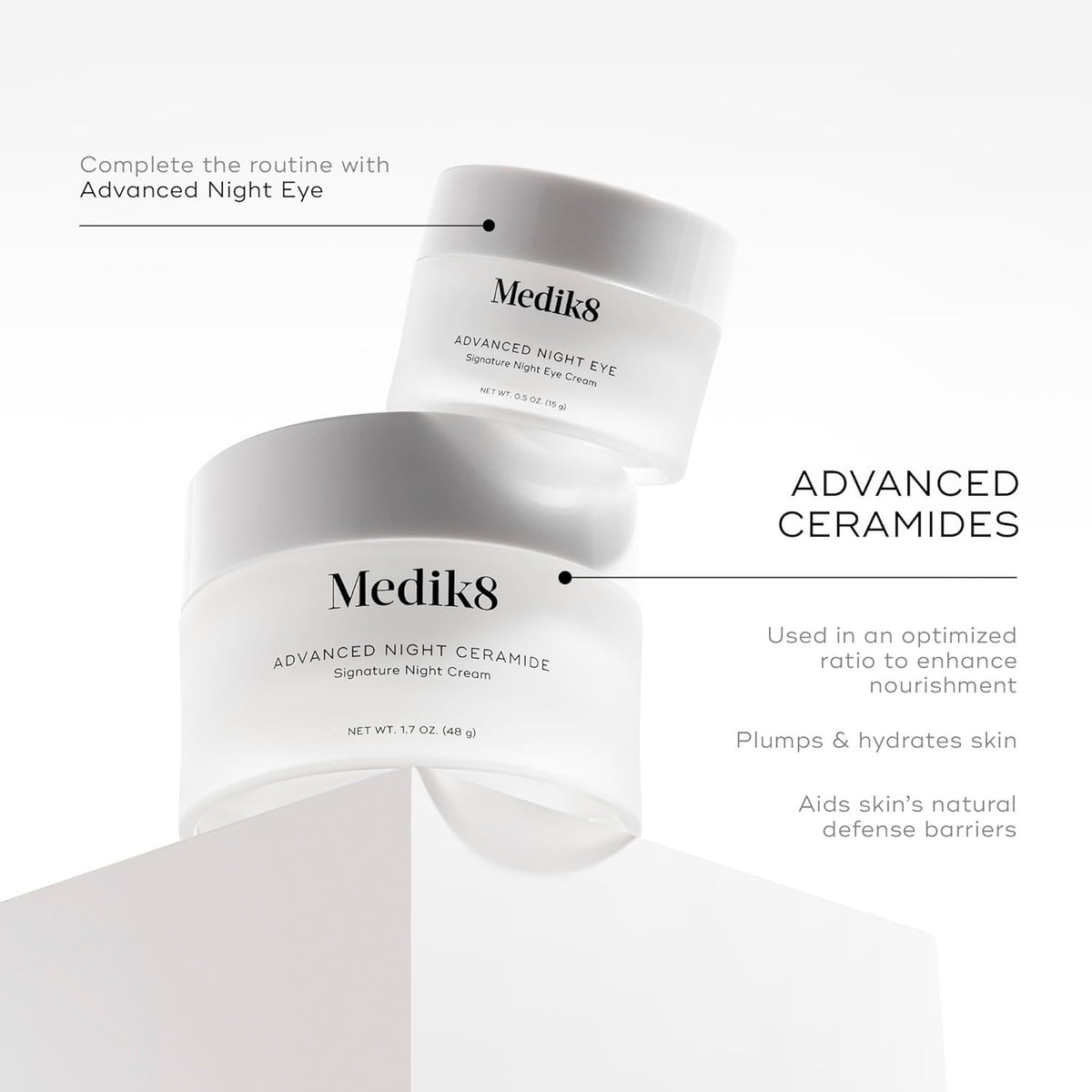 Medik8 Advanced Night Ceramide - Signature Anti Aging Night Cream for Face - Face Moisturizer with Skin Tightening Ceramides and Antioxidants - 1.7 oz