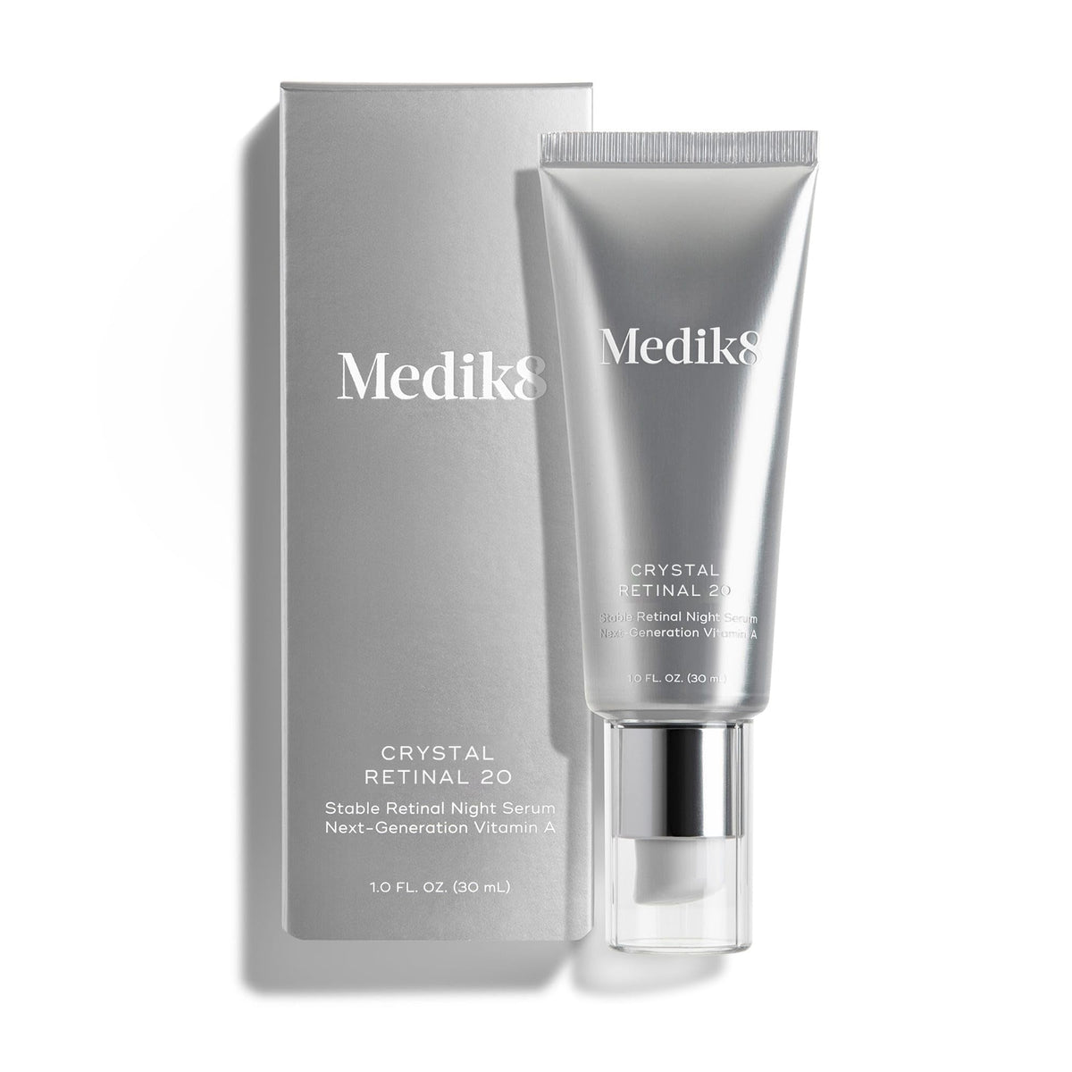 Medik8 Crystal Retinal 3 - Firming, Advanced Skin Retinaldehyde Face Serum - Night Serum with Hyaluronic Acid and Vitamin E - Gluten Free - 1 oz