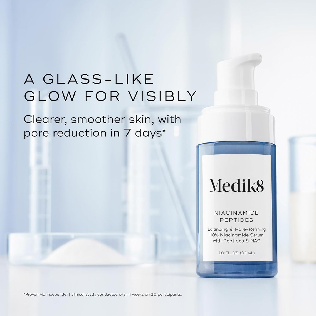 Medik8 Niacinamide Peptides - Serum for Face - Visibly Clear Skin, Smooth Texture and Reduce Pores - Hydrating Serum Balance Oil Production - 1 oz
