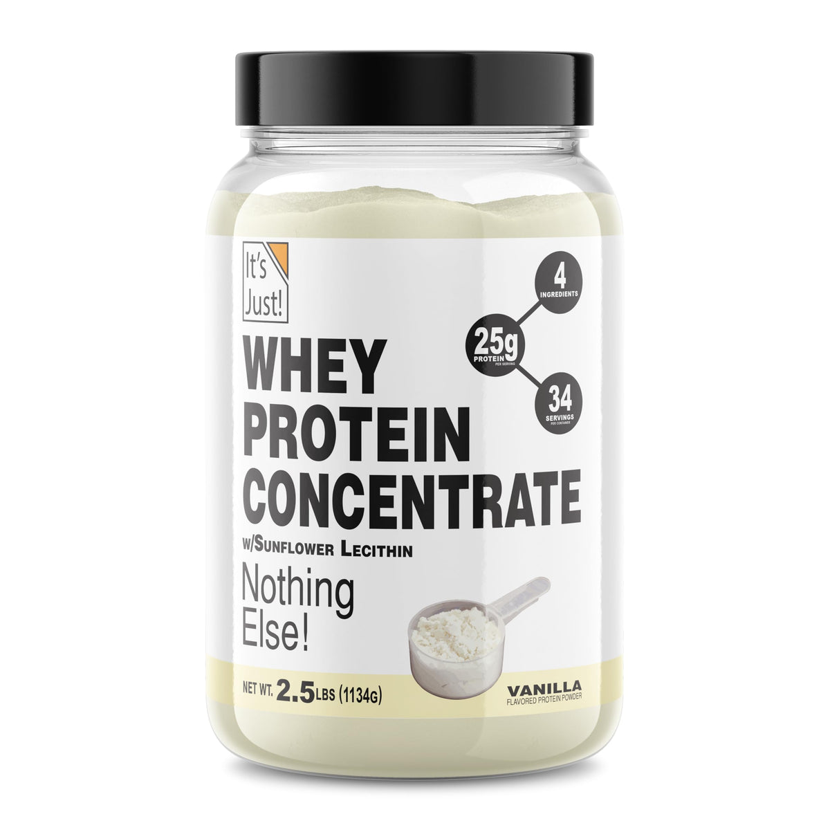 It's Just! - 100% Whey Protein Concentrate, 1.25lb, Unflavored