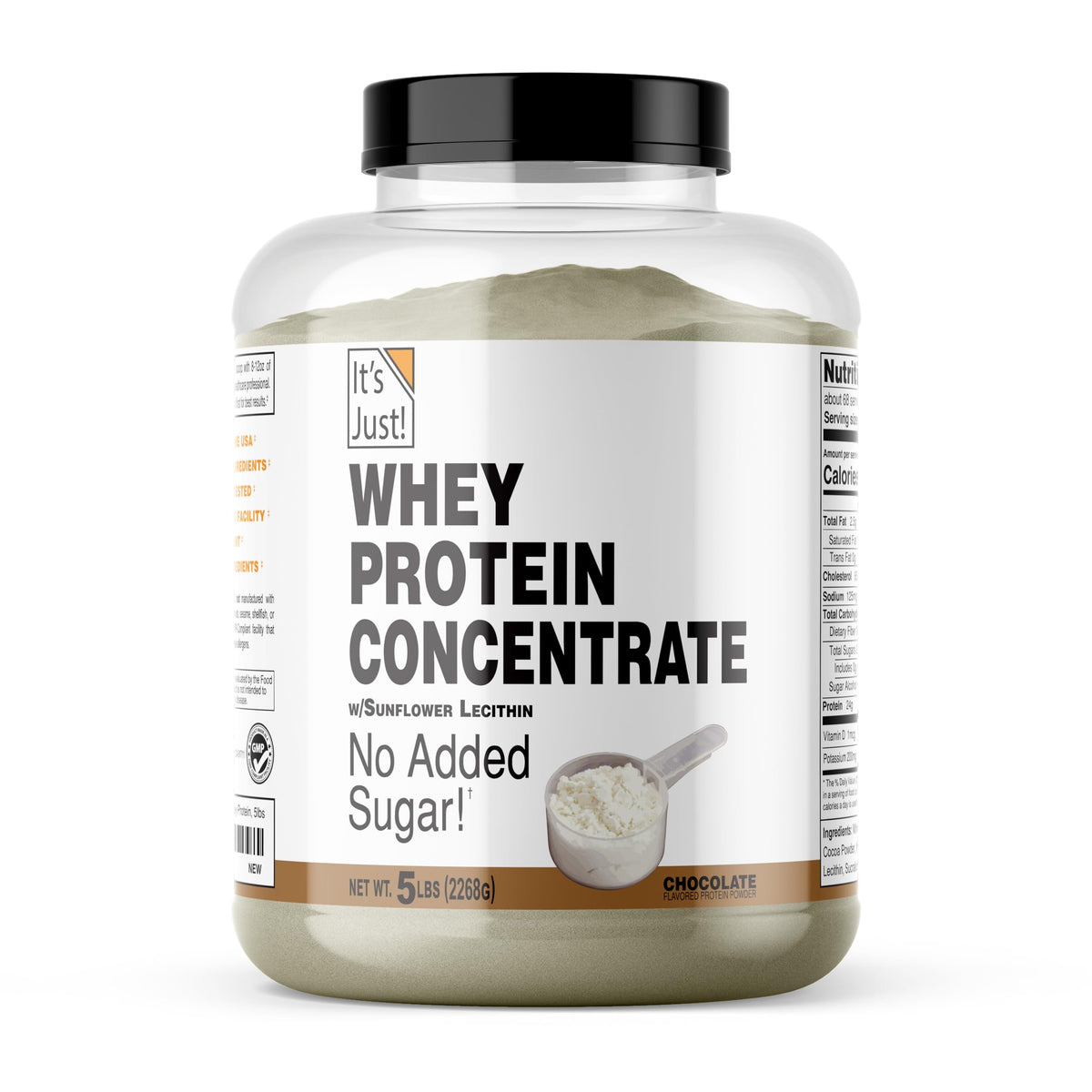 It's Just! - 100% Whey Protein Concentrate, 1.25lb, Unflavored