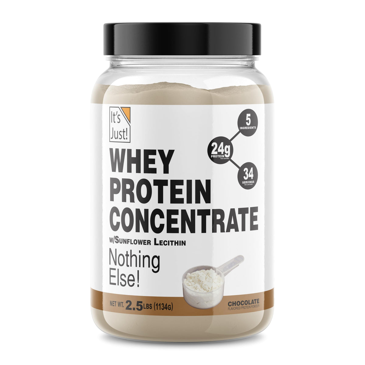 It's Just! - 100% Whey Protein Concentrate, 1.25lb, Unflavored