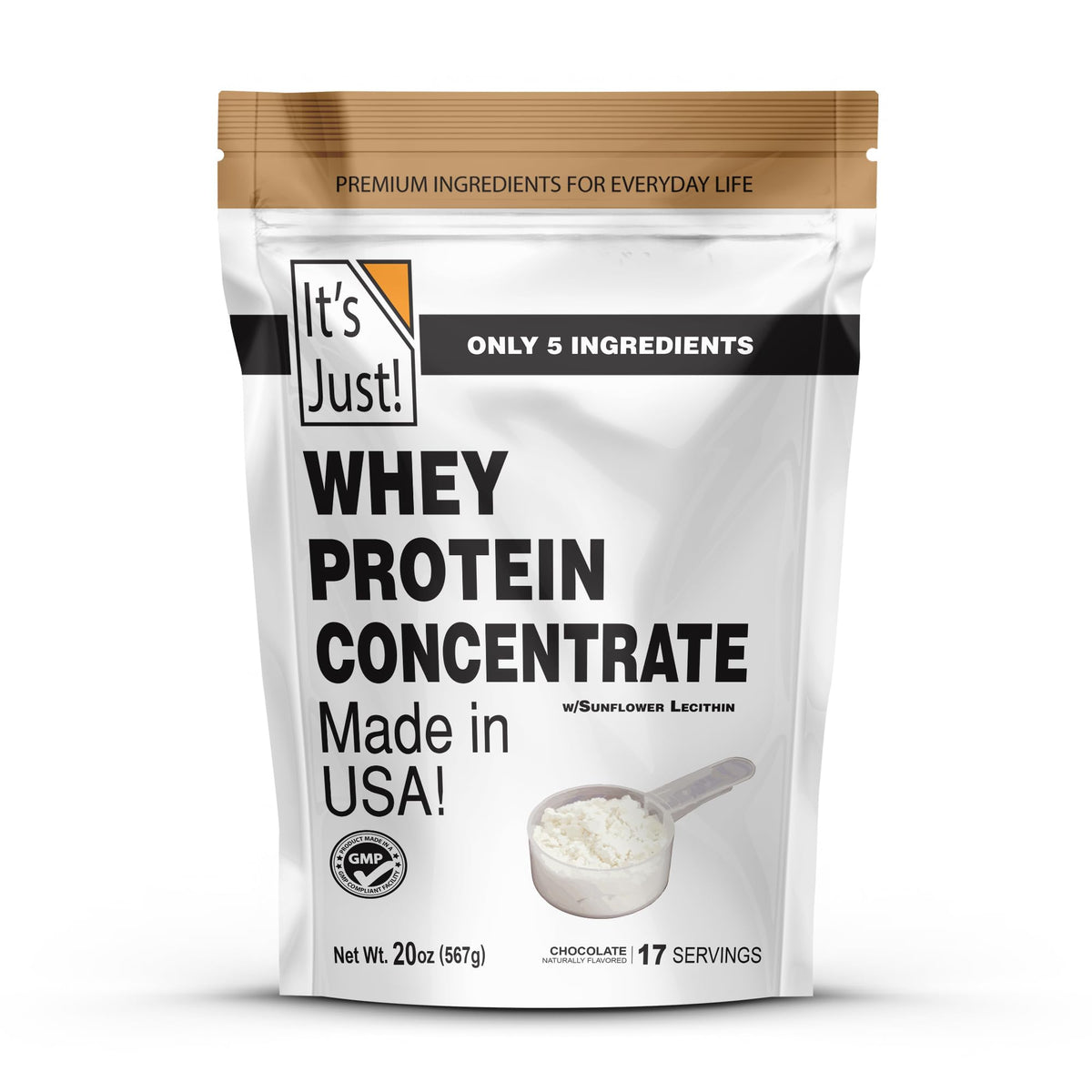It's Just! - 100% Whey Protein Concentrate, 1.25lb, Unflavored