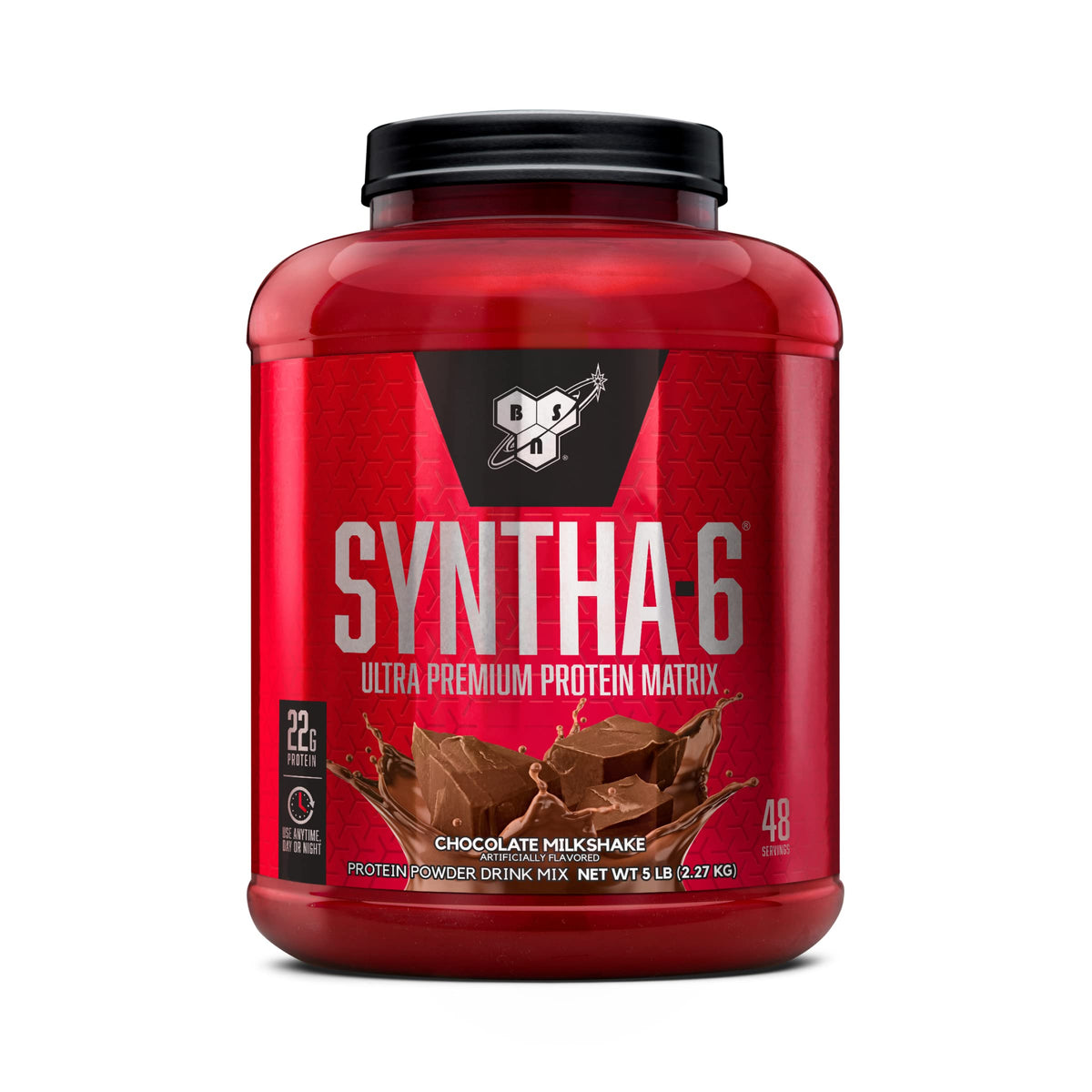 BSN SYNTHA-6 Premium Protein Powder, 6g Fiber, Whey Isolate, 48 Servings