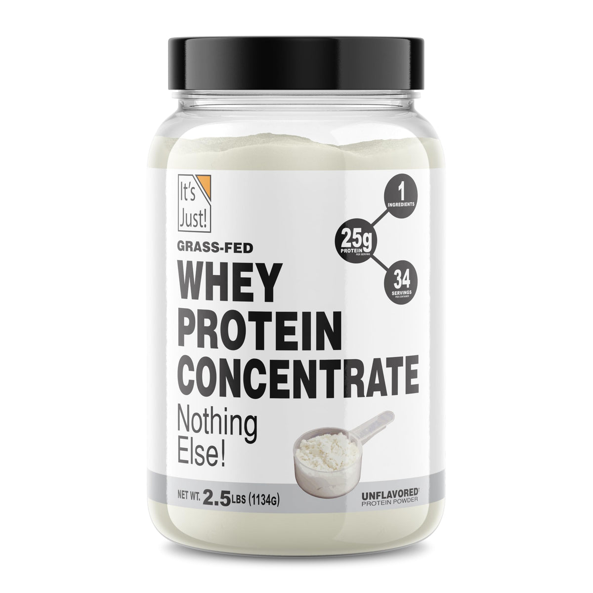 It's Just! - 100% Whey Protein Concentrate, 1.25lb, Unflavored