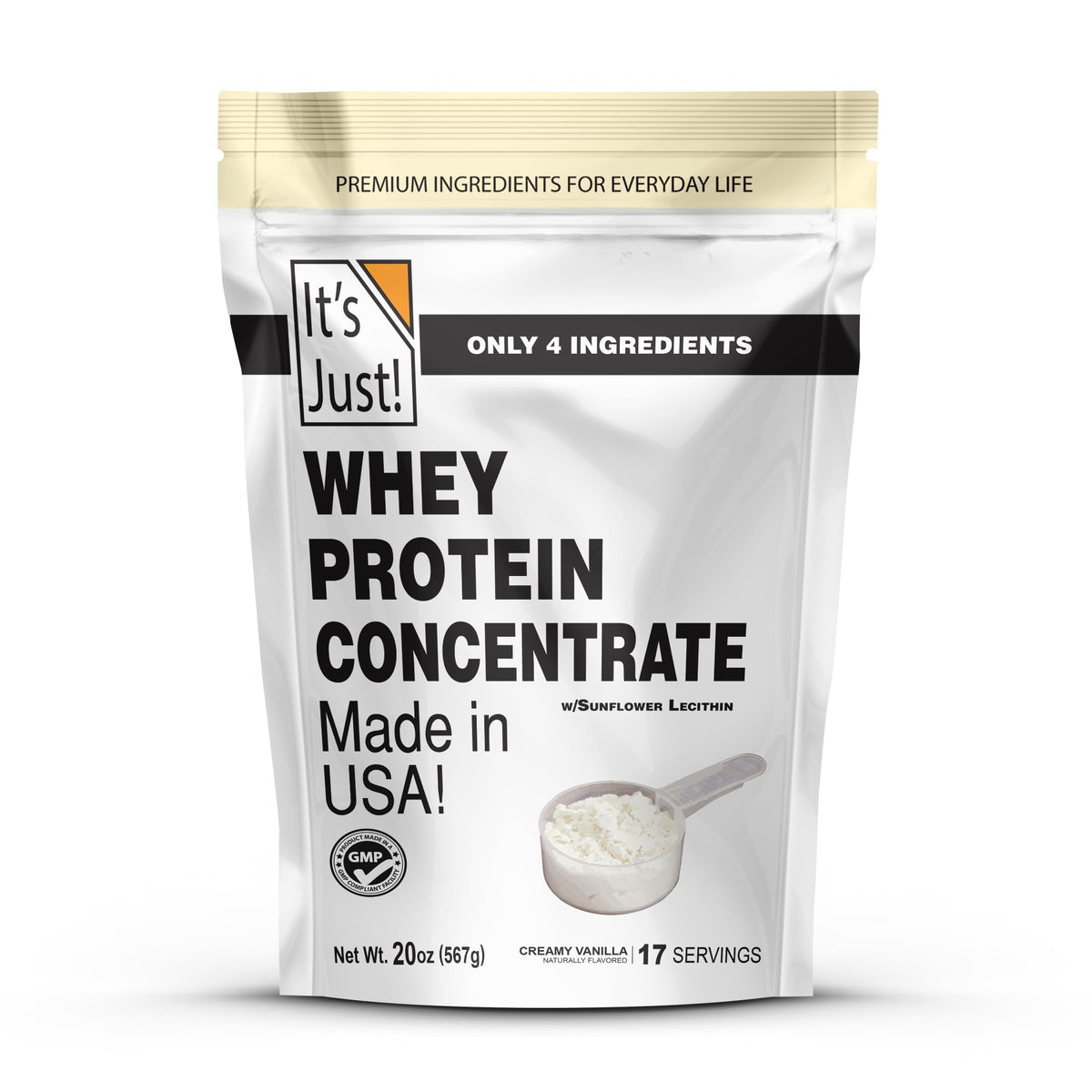 It's Just! - 100% Whey Protein Concentrate, 1.25lb, Unflavored