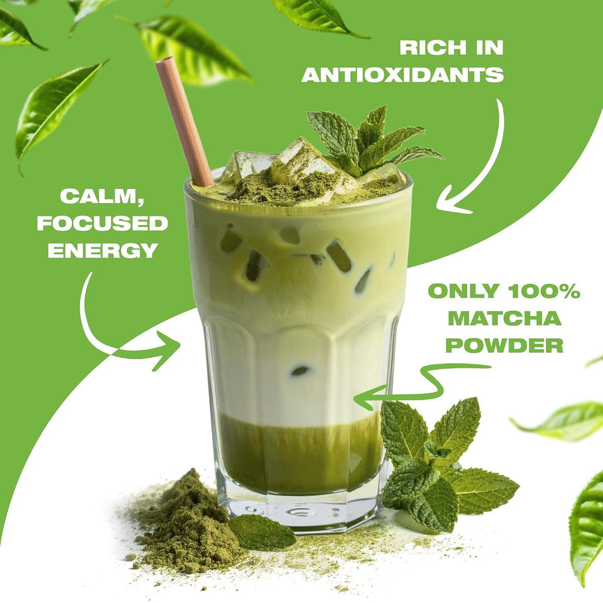Total Tea USDA Organic Matcha Green Tea Powder 1 Pound Latte Smoothies