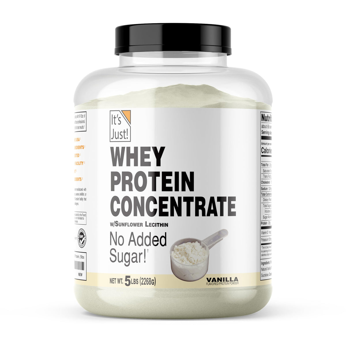 It's Just! - 100% Whey Protein Concentrate, 1.25lb, Unflavored