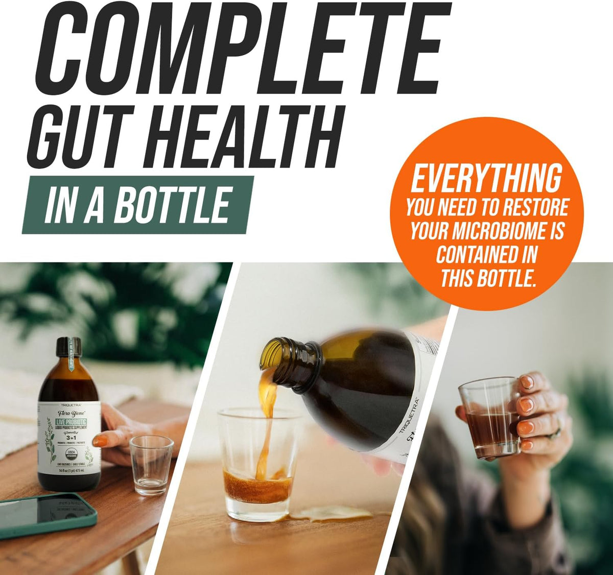 Flora Biome - Organic Live Culture Probiotic, Prebiotic, & Postbiotic
