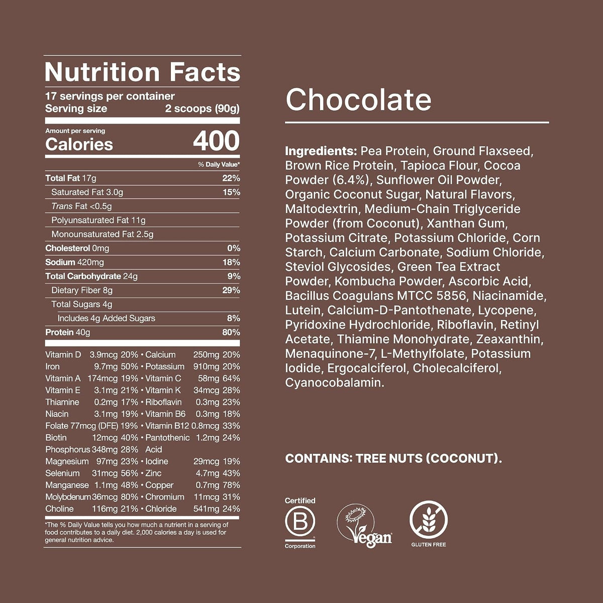 Huel Black Edition | Chocolate 40g Vegan Protein Powder | Meal Replacement | 17 Servings | 8g Fiber | 27 Vitamins and Minerals | Gluten Free | Nutritionally Complete Meal Replacement